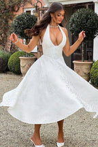 Jacquard Halterneck Homecoming Maxi Dress