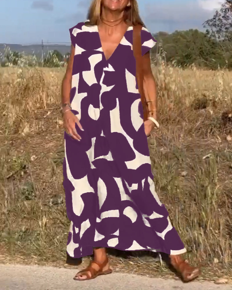 Relaxed Abstract Summer Dress
