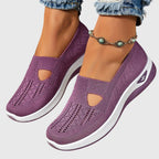 Cut Out Mesh Slip-On Wedge Walking Sneaker