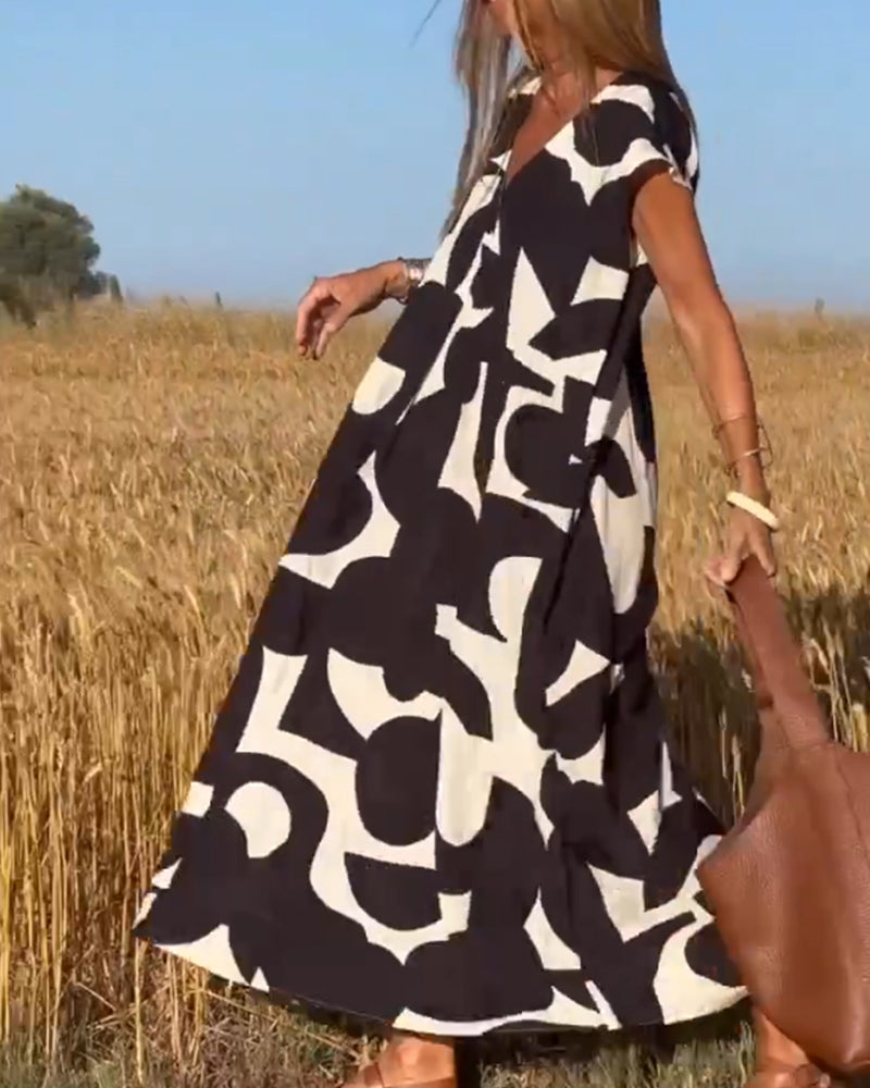 Relaxed Abstract Summer Dress