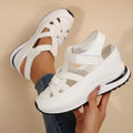 Woven Strap Velcro Back Chunky Platform Sandal