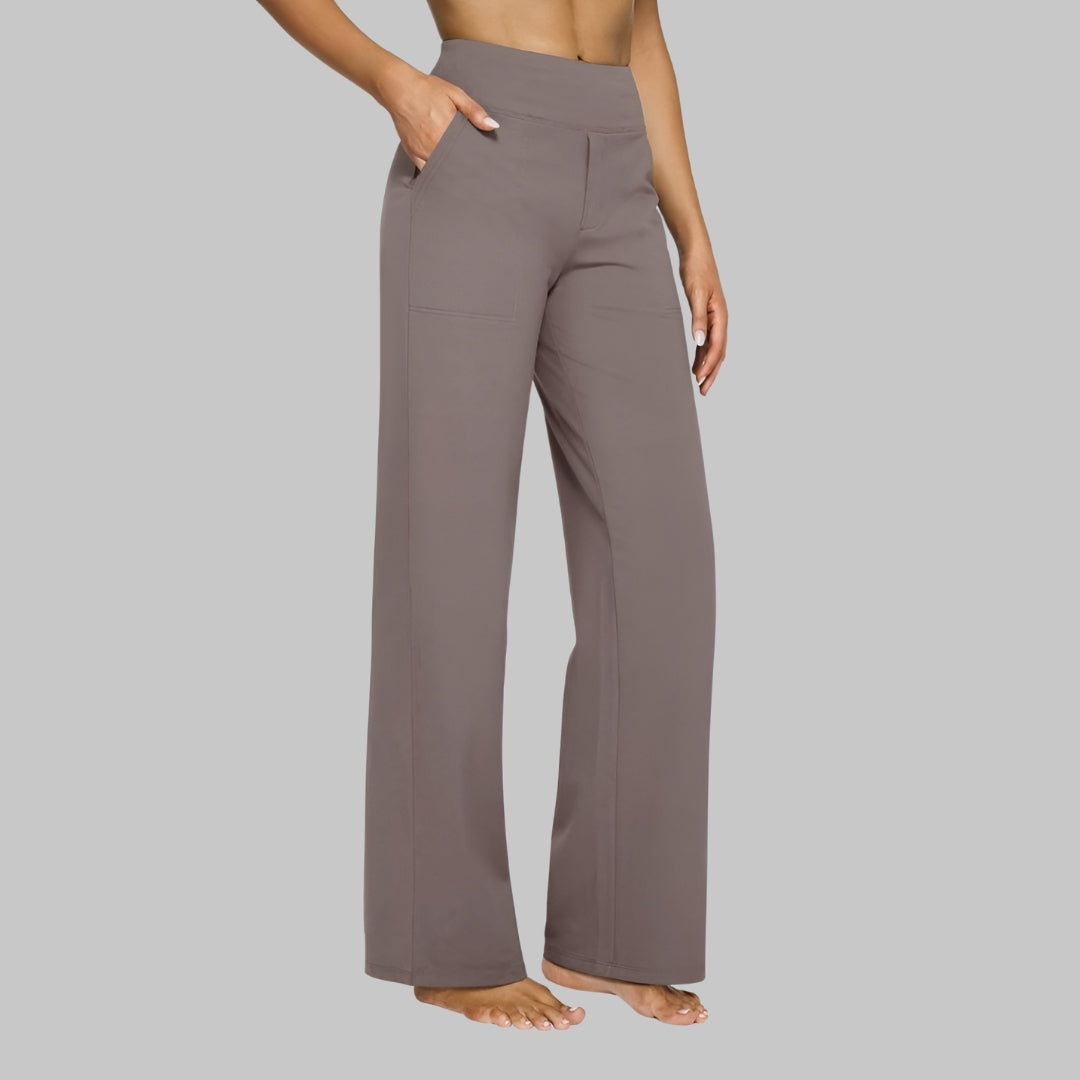 High Waist Wide Leg Pocket Stretch Yoga Pant