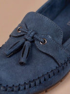 Suede Tassel Detail Moccasin Stitch Slip On Casual Flat Loafer