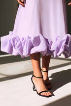 Ruffle Hem Homecoming Dress