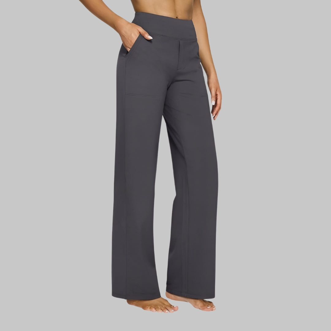 High Waist Wide Leg Pocket Stretch Yoga Pant