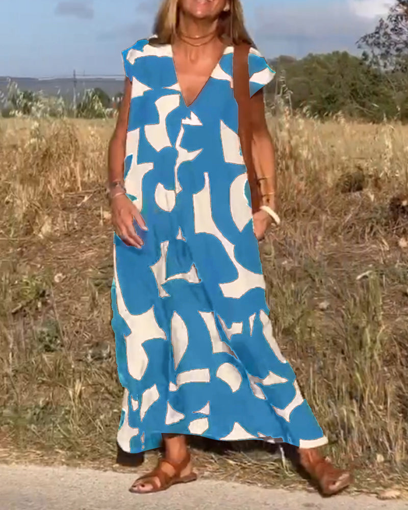 Relaxed Abstract Summer Dress