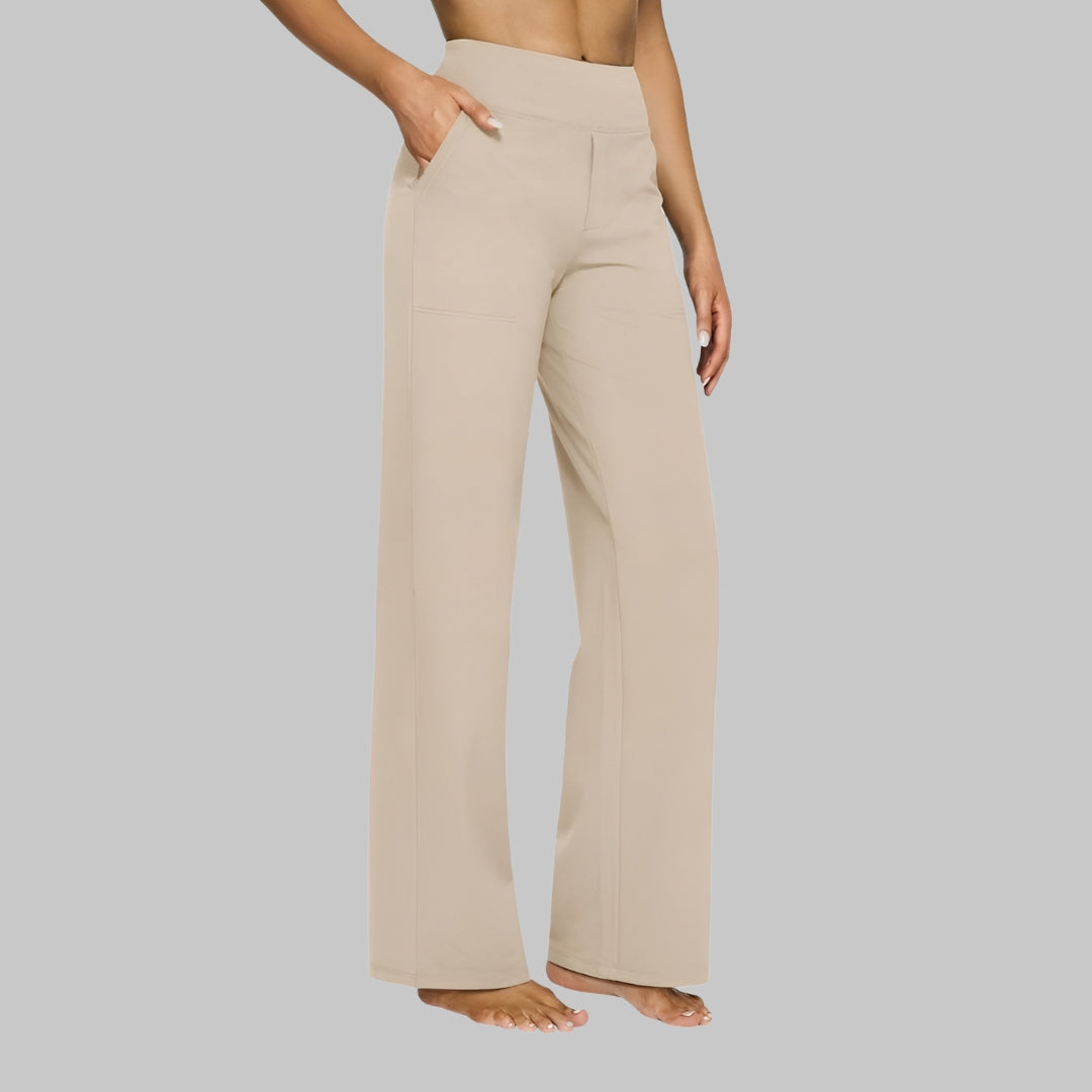 High Waist Wide Leg Pocket Stretch Yoga Pant