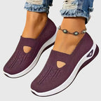 Cut Out Mesh Slip-On Wedge Walking Sneaker