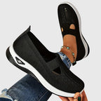 Cut Out Mesh Slip-On Wedge Walking Sneaker