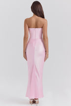 Draped Satin Strapless Homecoming Dress