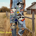 Cartoon Dog Graphic Print Adjustable Strap Pocket Casual Jumpsuit