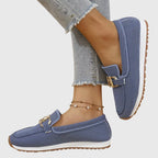 Gold Horsebit Knit Slip-On Platform Loafer