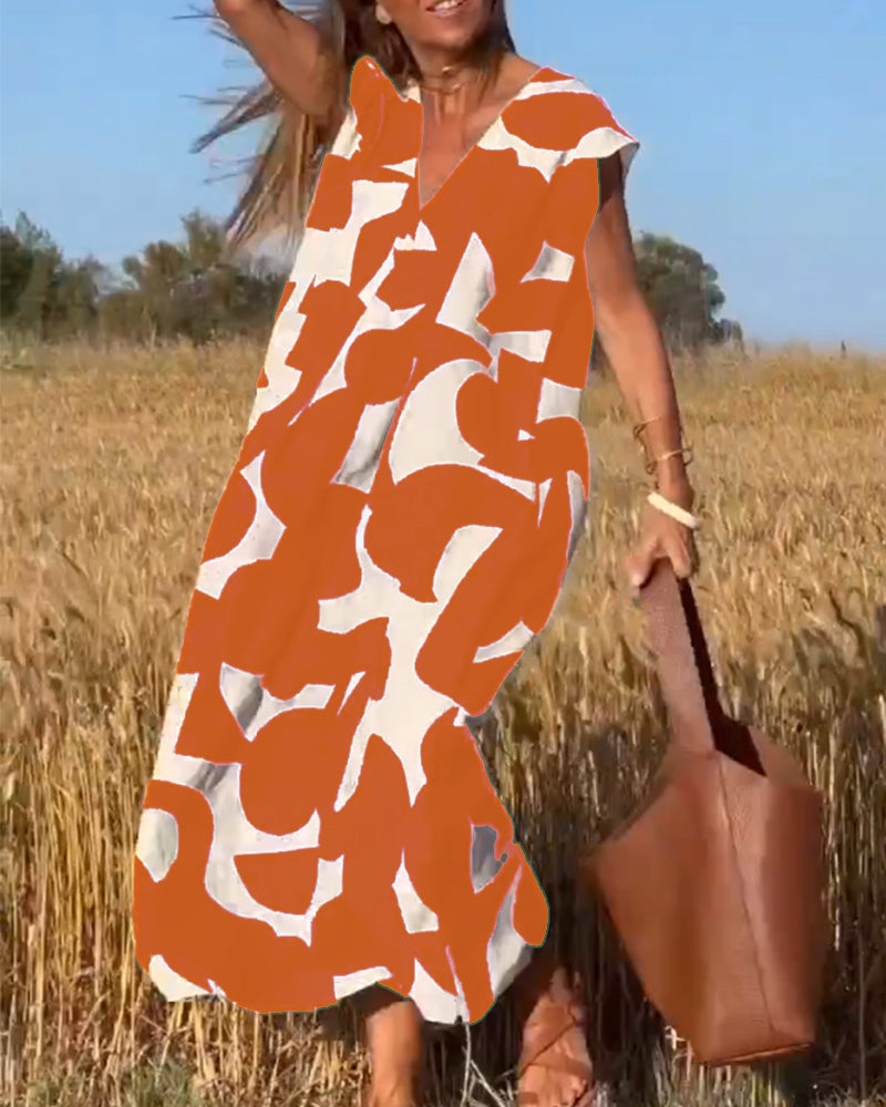 Relaxed Abstract Summer Dress