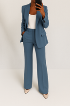 Peak Lapel Single Button Tailored Blazer and Pant Set