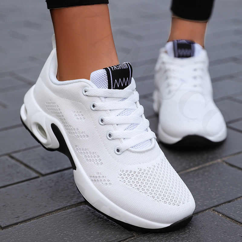 Flyknit Graphic Tab Air Sole Lace Up Chunky Platform Sneaker