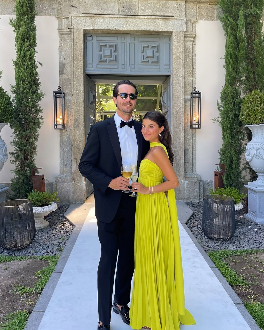 Elegant Pleated Halter Neck Maxi Dress - Formal Wedding Guest