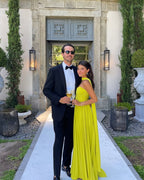 Elegant Pleated Halter Neck Maxi Dress - Formal Wedding Guest