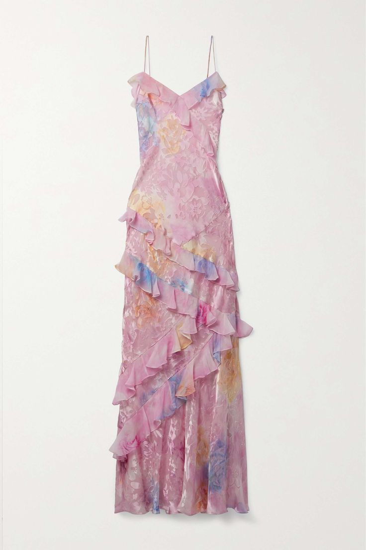 Floral Ruffle Tiered Strappy Maxi Dress - Wedding Guest