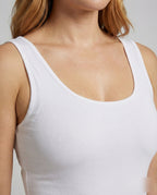 Scoop Neck Sleeveless Fitted Jersey Cotton Bodycon Maxi Dress