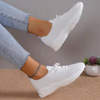Lace Up Knit Mesh Breathable Casual Sneaker
