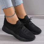 Lace Up Knit Mesh Breathable Casual Sneaker