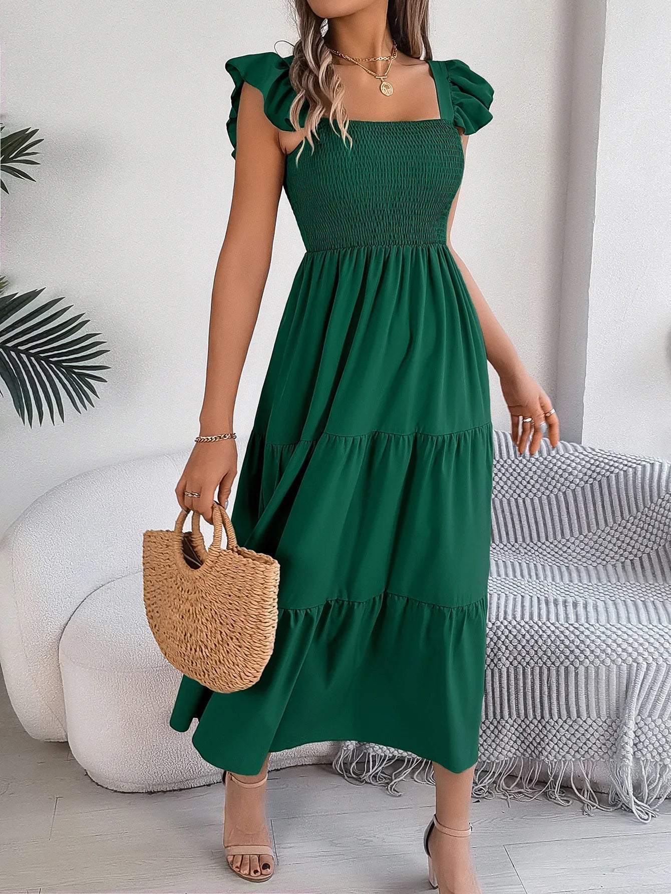 Elegant Tiered Summer Dress