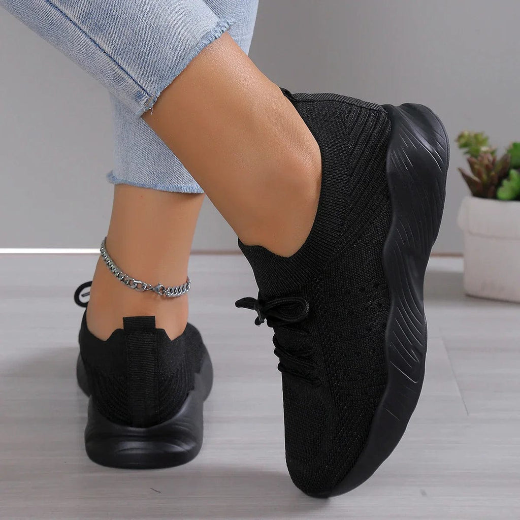 Lace Up Knit Mesh Breathable Casual Sneaker
