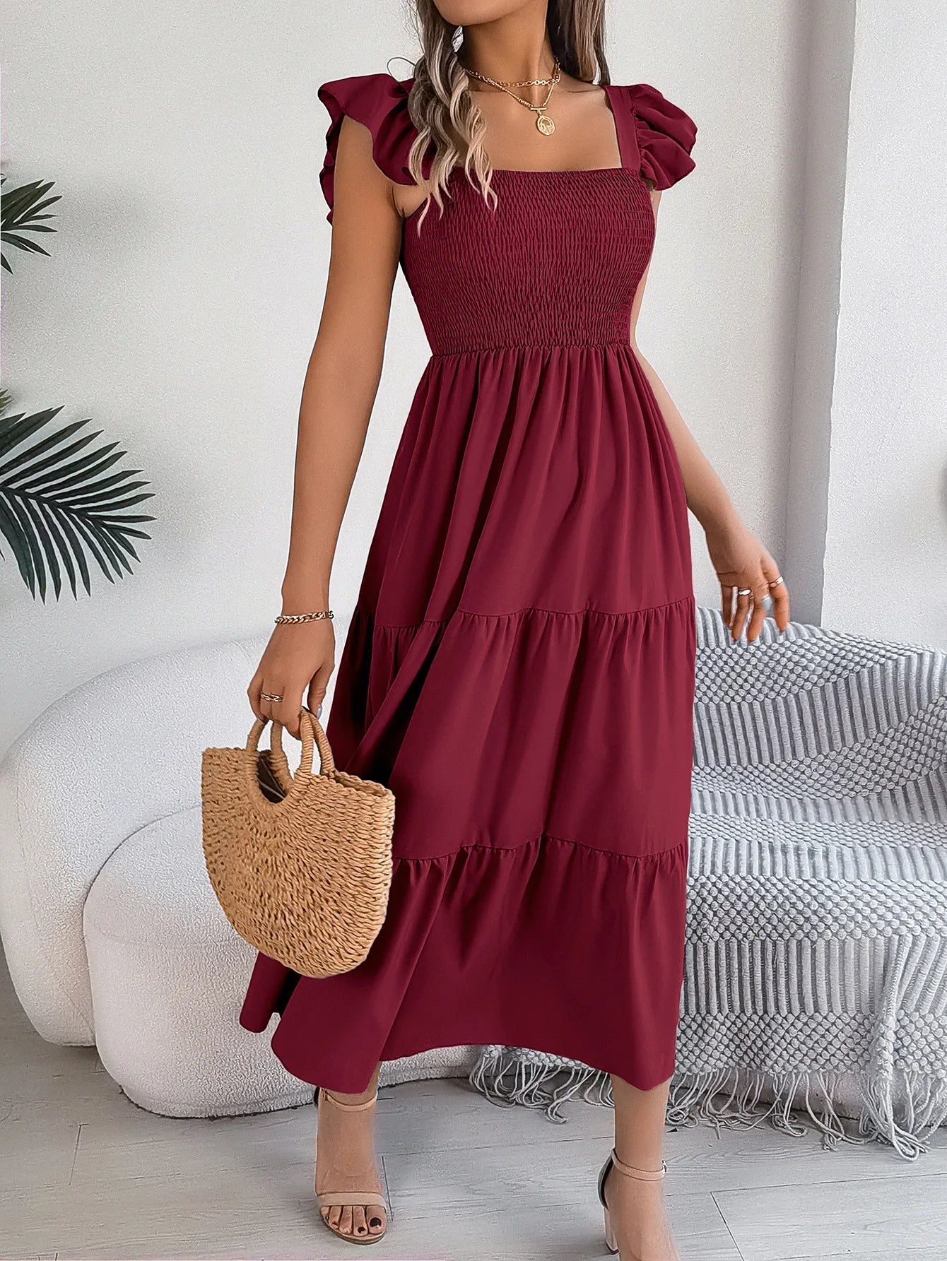 Elegant Tiered Summer Dress