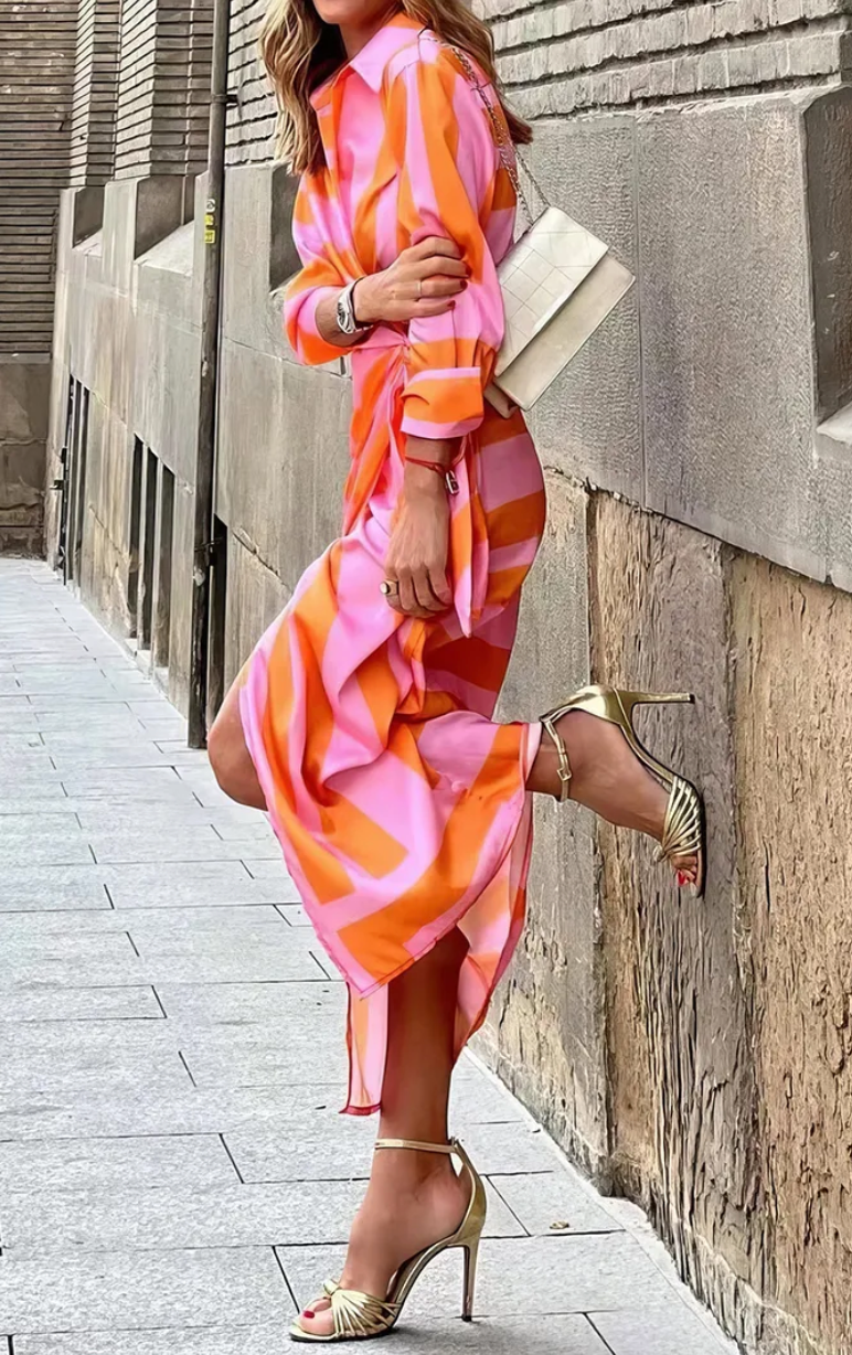 Printed Wrap Summer Dress