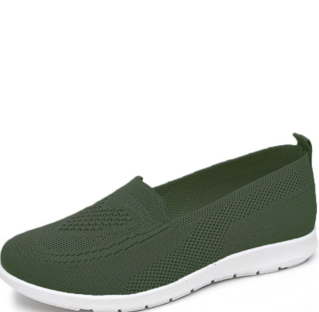 Breathable Mesh Knit Slip On Round Toe Flatform Loafer
