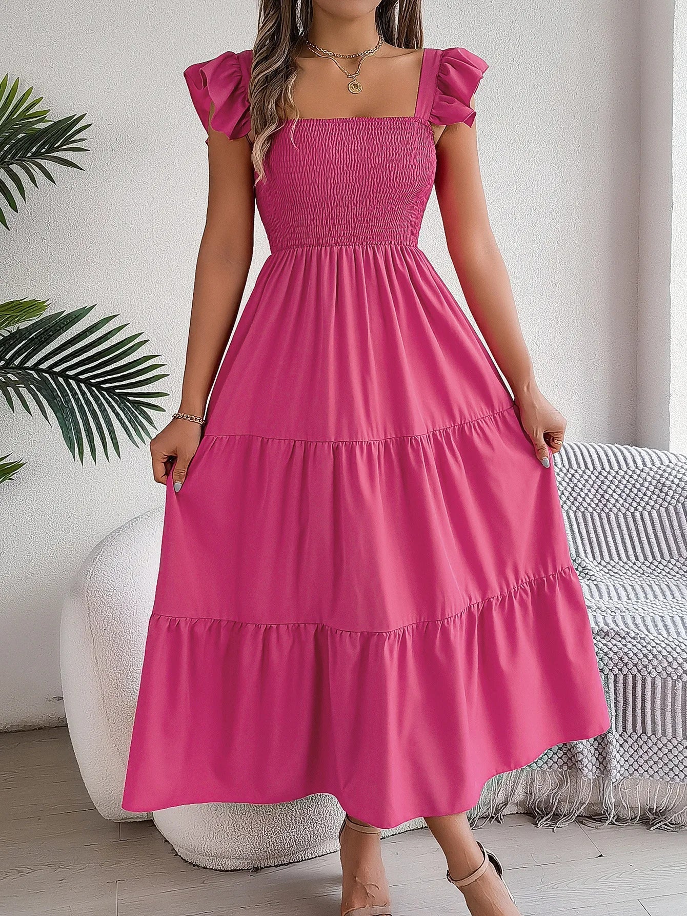 Elegant Tiered Summer Dress