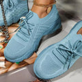 Lace Up Knit Mesh Breathable Casual Sneaker