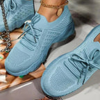Lace Up Knit Mesh Breathable Casual Sneaker