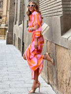 Printed Wrap Summer Dress