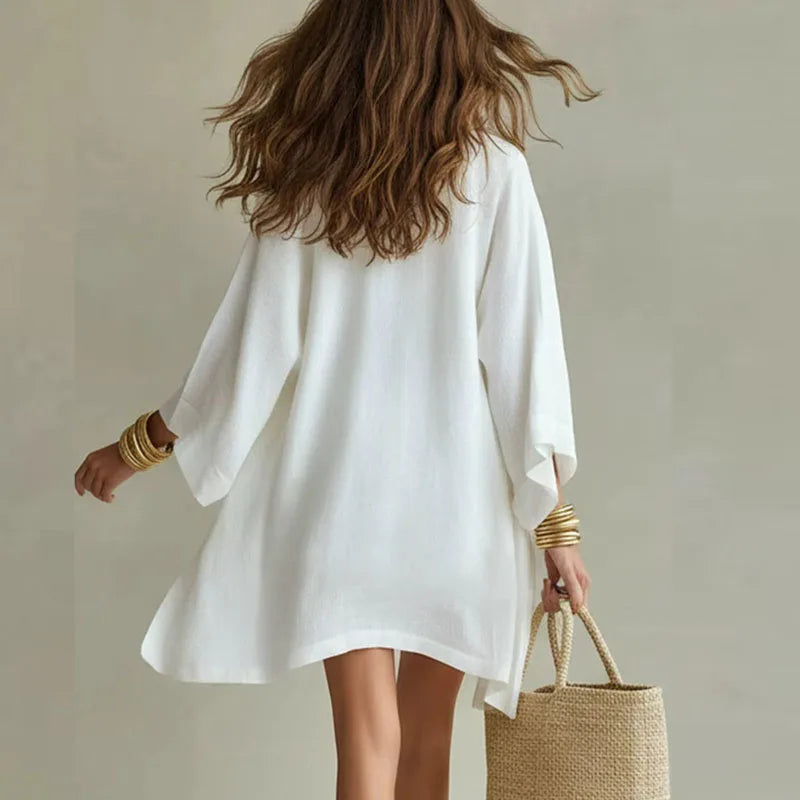 V Neck Cami Kimono Cardigan Drawstring Short Linen Set