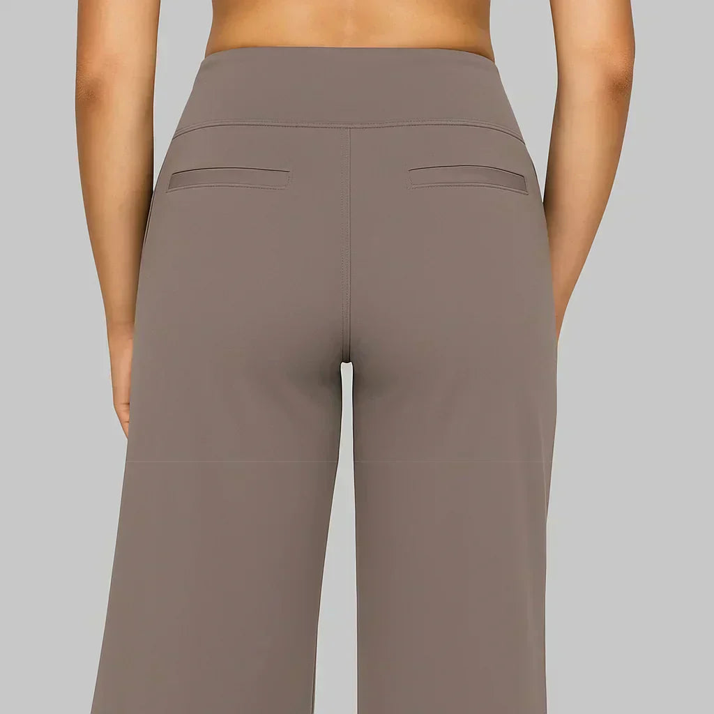 High Waist Wide Leg Pocket Stretch Yoga Pant