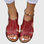 Cut Out Peep Toe Slingback Casual Wedge Sandal
