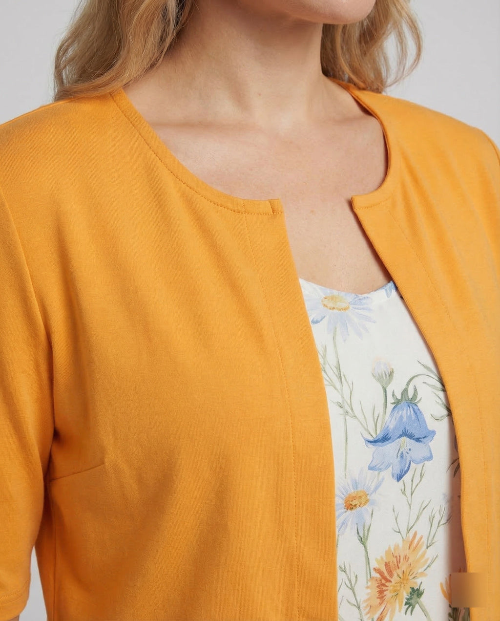 Wildflower Print Slip Midi Dress Cropped Bolero Two Piece Set