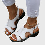 Cut Out Peep Toe Slingback Casual Wedge Sandal