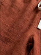 Drawstring Elasticated Waist Cuffed Hem Relaxed Linen Pant