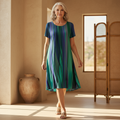 Striped Relaxed Swing Summer Dress