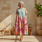 Vibrant Loose Fit Floral Summer Dress