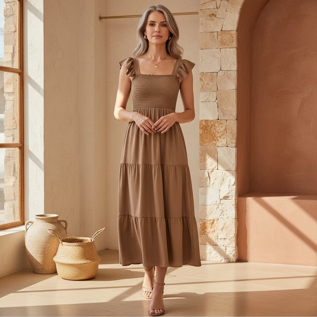 Elegant Tiered Summer Dress
