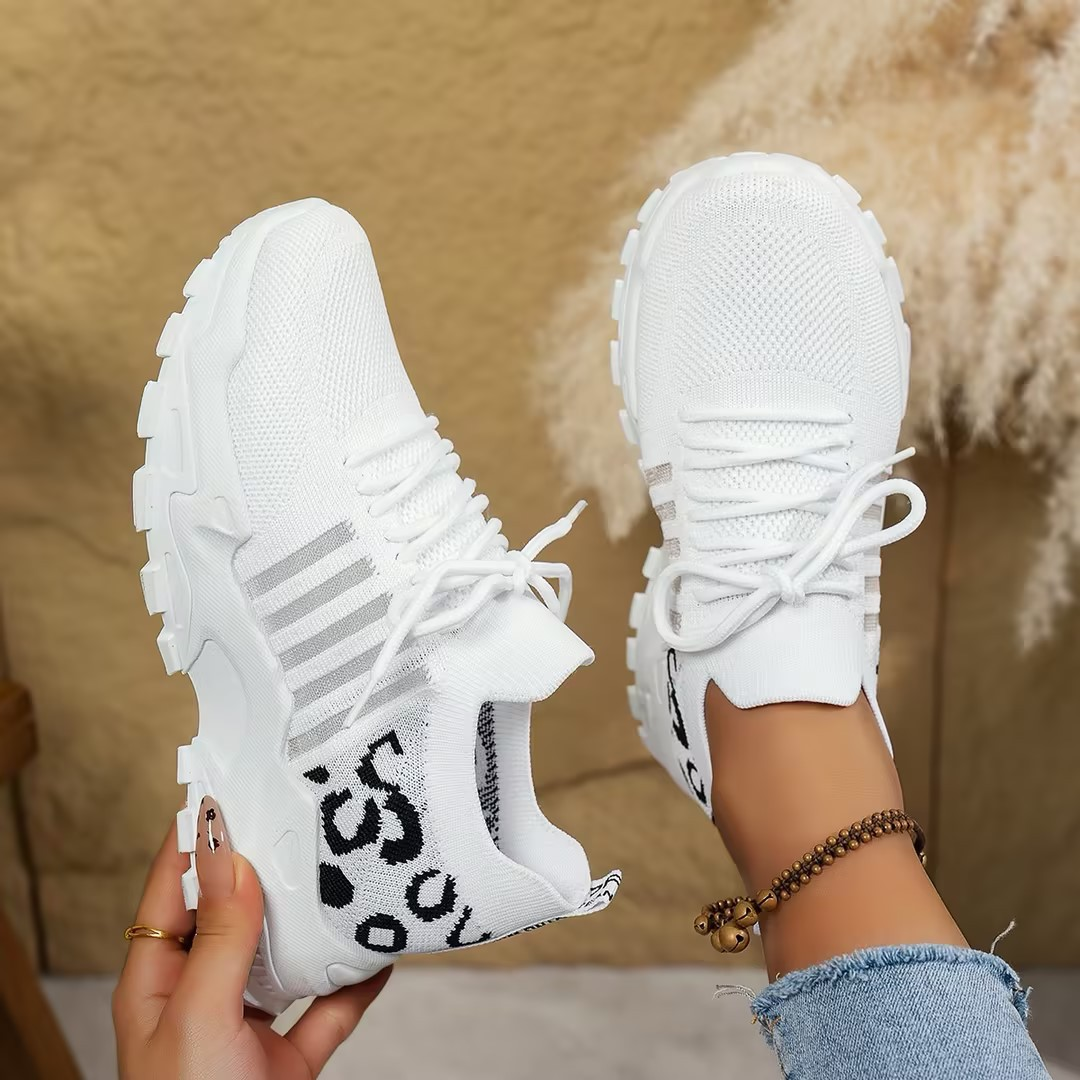 Breathable Mesh Lace-Up Chunky Platform Sneaker