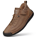 Hand Stitched Leather Lace-Up Casual Sneaker
