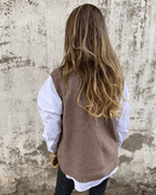 Oversized V Neck Sleeveless Knit Sweater Vest