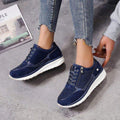 Crystal Embellished Suede Side Zip Lace Up Platform Sneaker