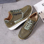 Crystal Embellished Suede Side Zip Lace Up Platform Sneaker