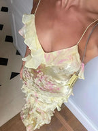 Floral Ruffle Tiered Strappy Maxi Dress - Wedding Guest